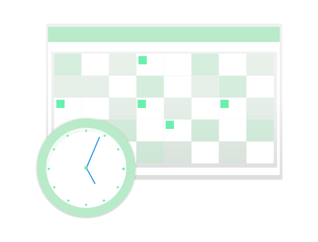 Calendar and clock