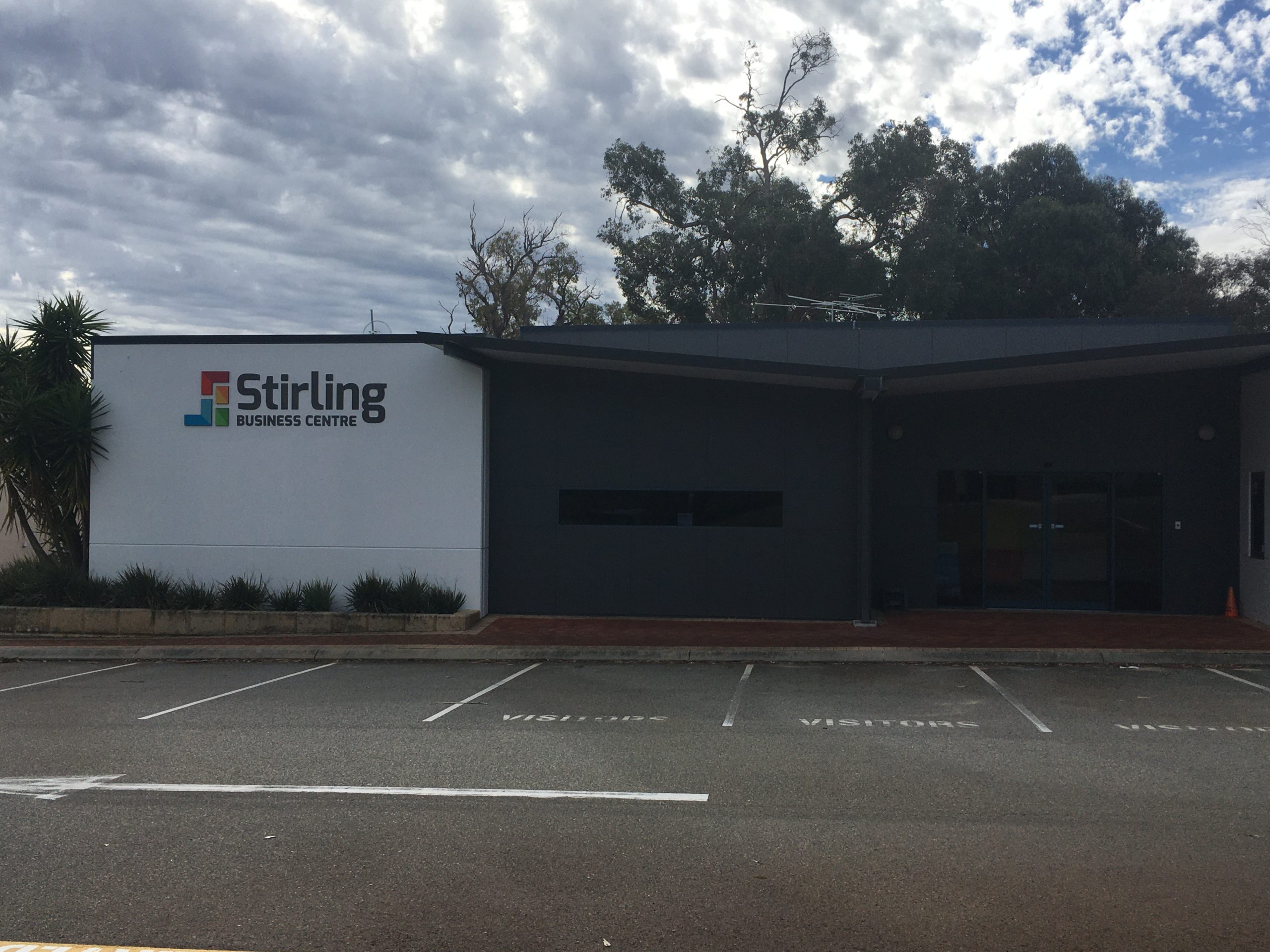 Photo of the front of the building
